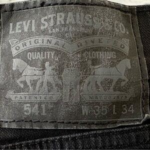 Levi's Men’s 541 Athletic Taper Black Jeans size 35x34